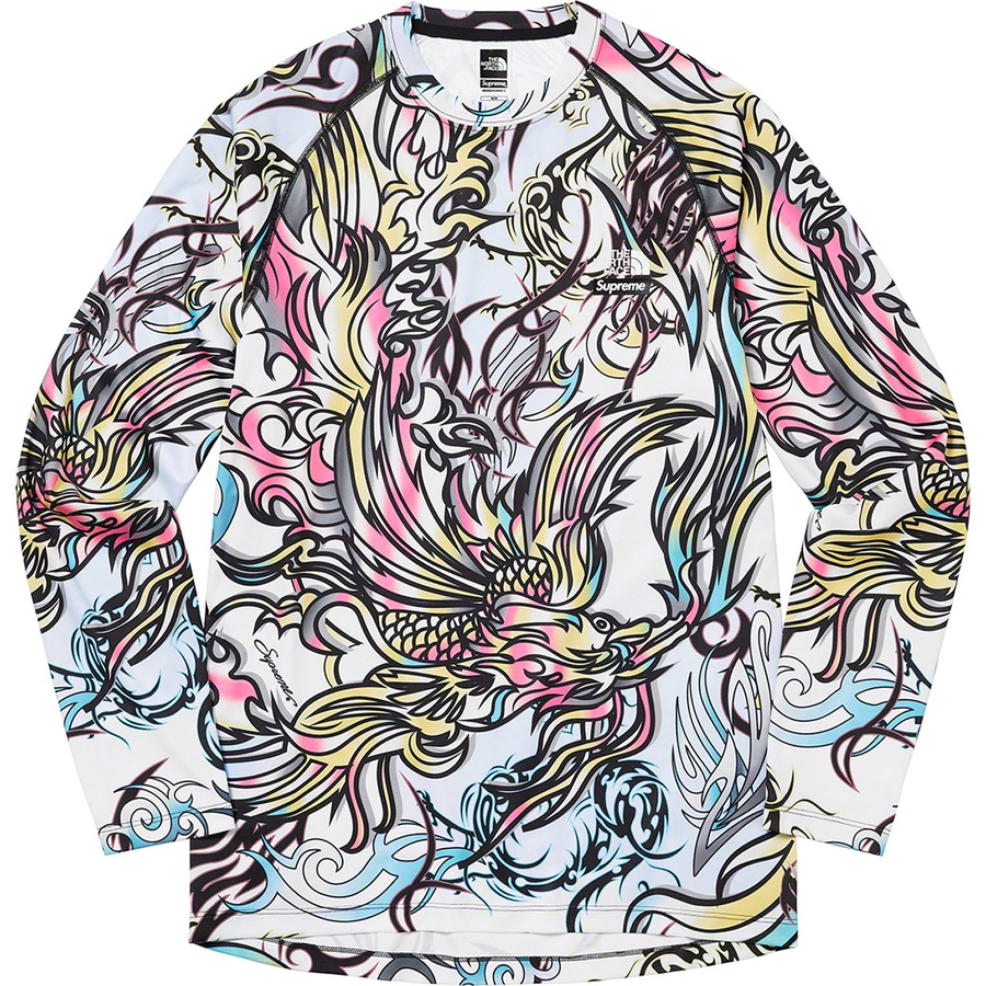 Supreme Supreme The North Face Base Layer L S Top (FW22) - Multicolor Dragon - $88