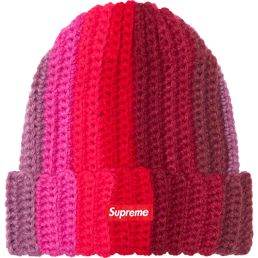 Supreme Gradient Crochet Beanie (FW22) - Red - $44