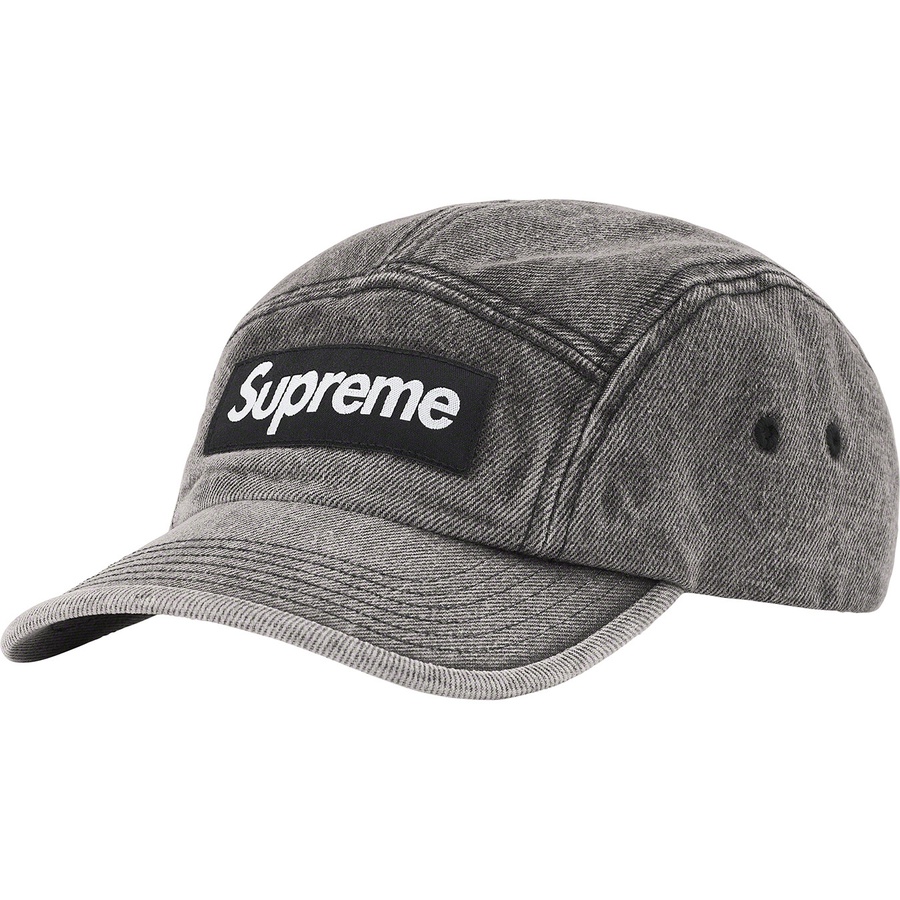 Supreme Denim Camp Cap (FW22) - Washed Black - $48