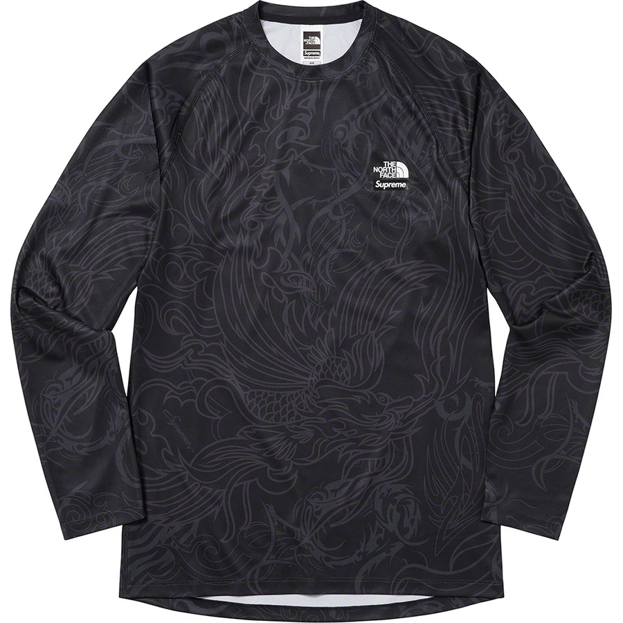 Supreme Supreme The North Face Base Layer L S Top (FW22) - Black Dragon - $88