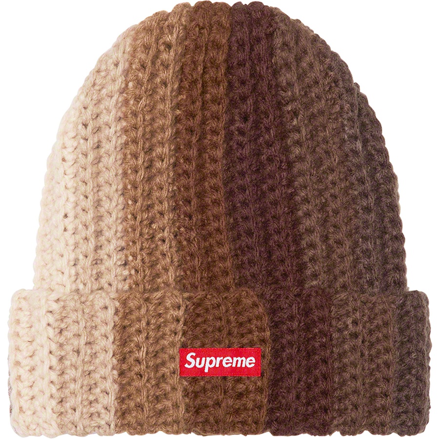 Supreme Gradient Crochet Beanie (FW22) - Brown - $44