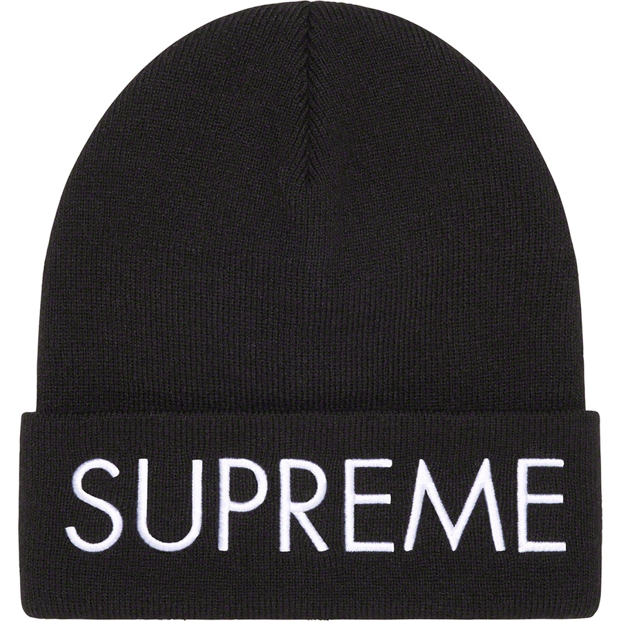 Supreme Capital Beanie (FW22) - Black - $38