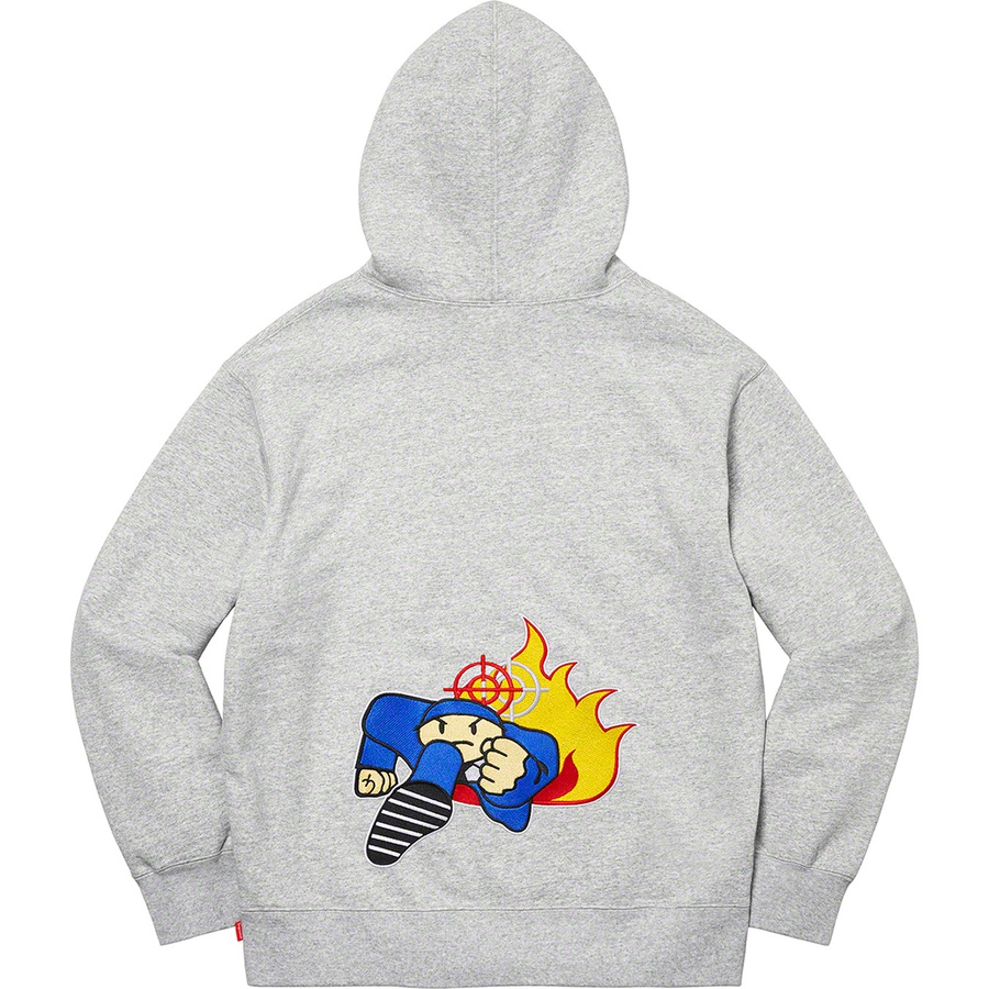 Supreme Duck Down Records Hooded Sweatshirt (FW22) - Heather Grey - $178