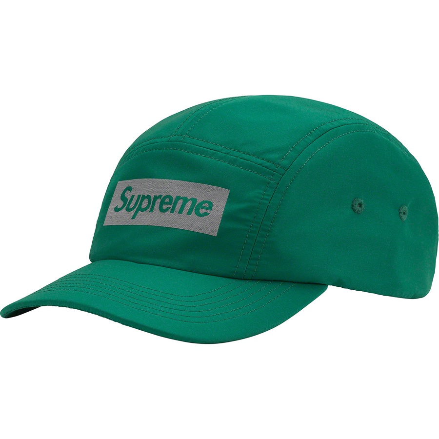 Supreme Reflective Jacquard Logo Camp Cap (FW22) - Green - $58