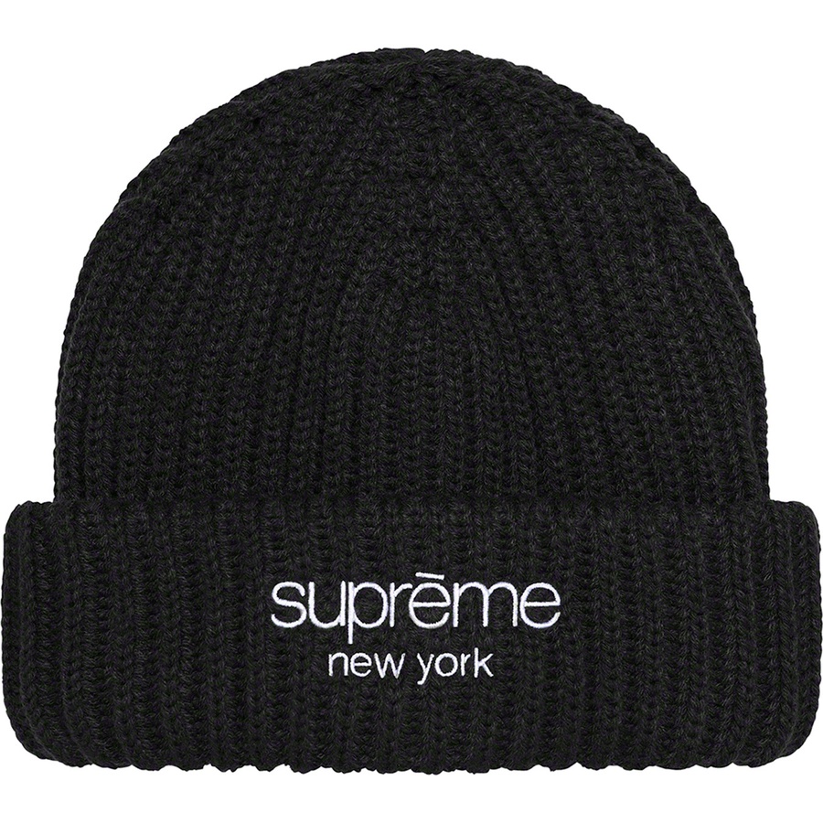 Supreme Ribbed Beanie (FW22) - Black - $38