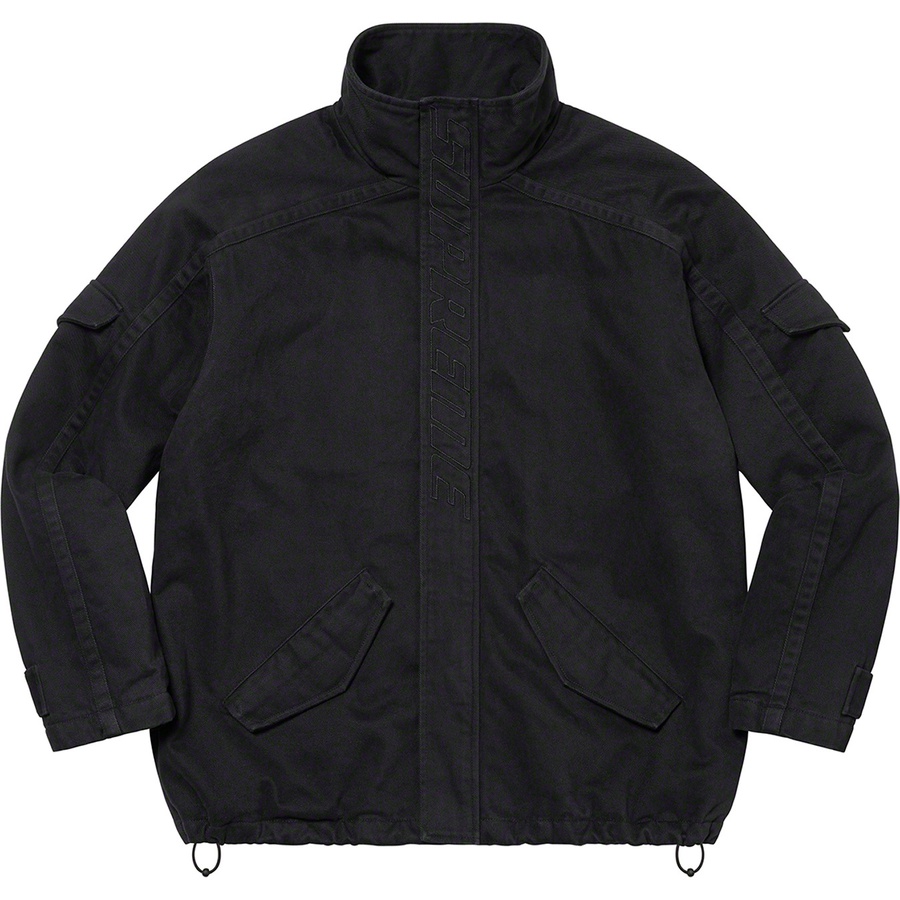 Supreme Brushed Twill Zip Jacket (FW22) - Black - $238