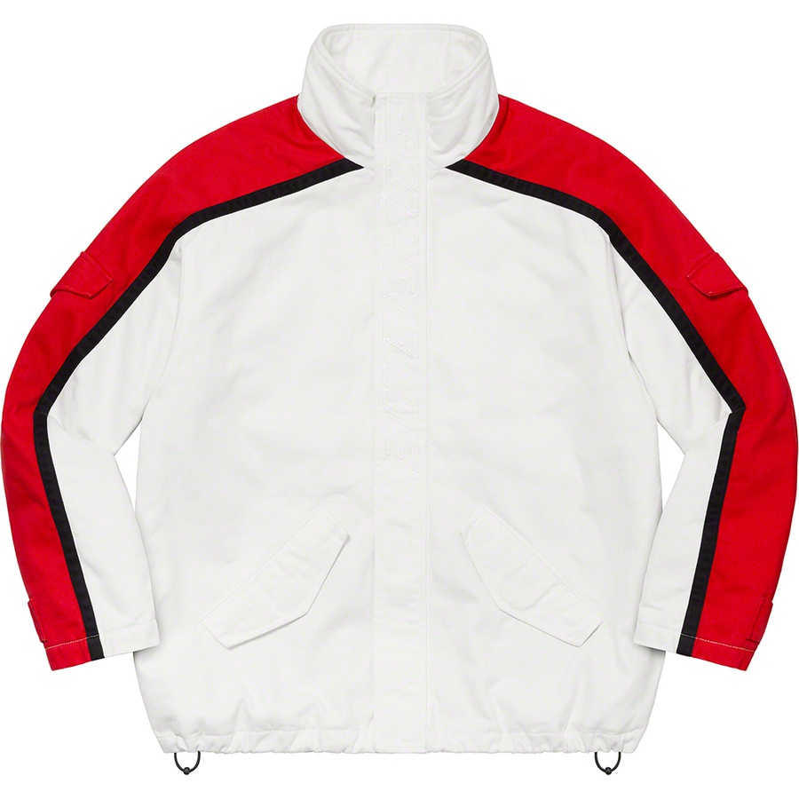 Supreme Brushed Twill Zip Jacket (FW22) - White - $238
