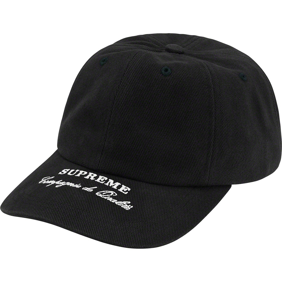 Supreme Qualité 6-Panel (FW22) - Black - $48