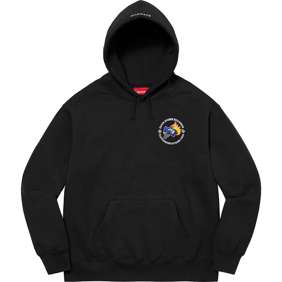 Supreme Duck Down Records Hooded Sweatshirt (FW22) - Black - $178
