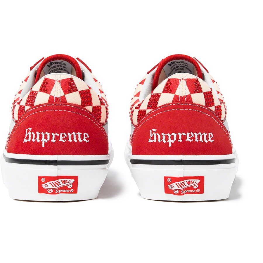 Supreme Supreme Swarovski Vans Old Skool (FW22) - Red - $298
