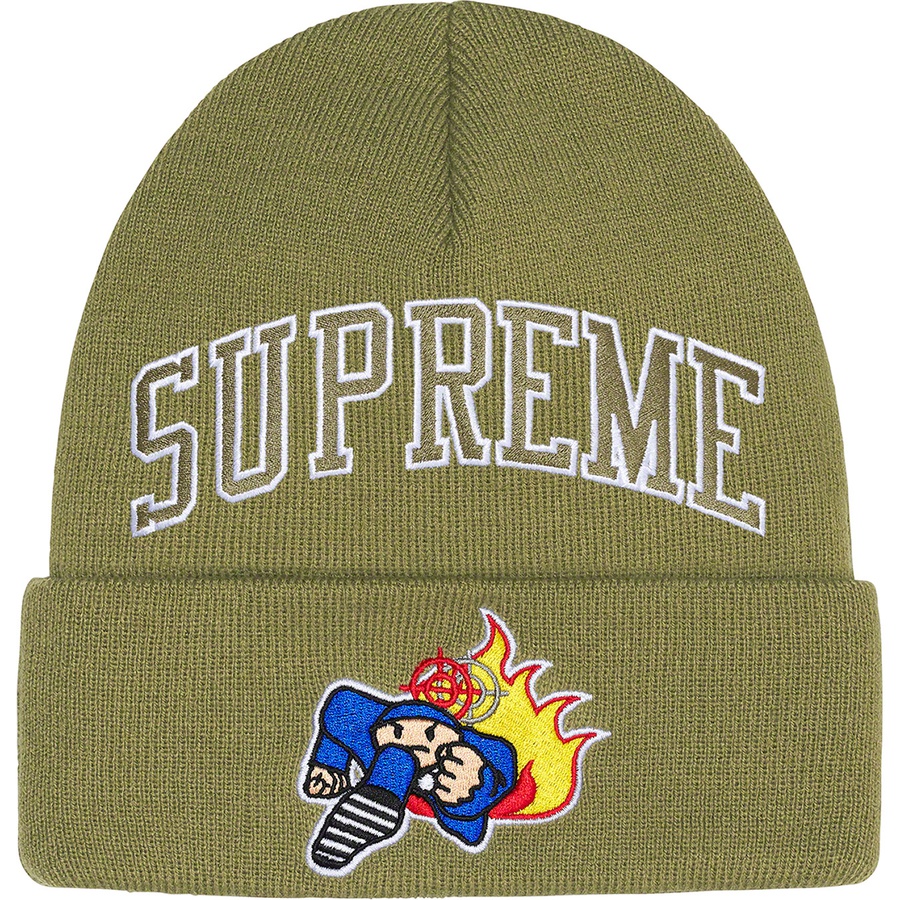 Supreme Duck Down Records Beanie (FW22) - Light Olive - $40