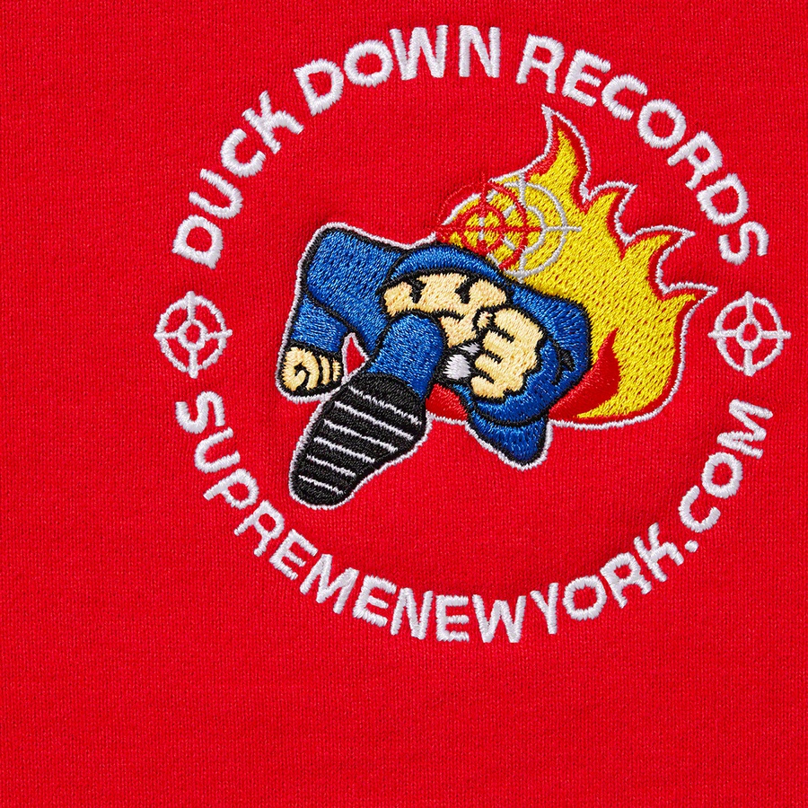 Supreme Duck Down Records Hooded Sweatshirt (FW22) - Red - $178