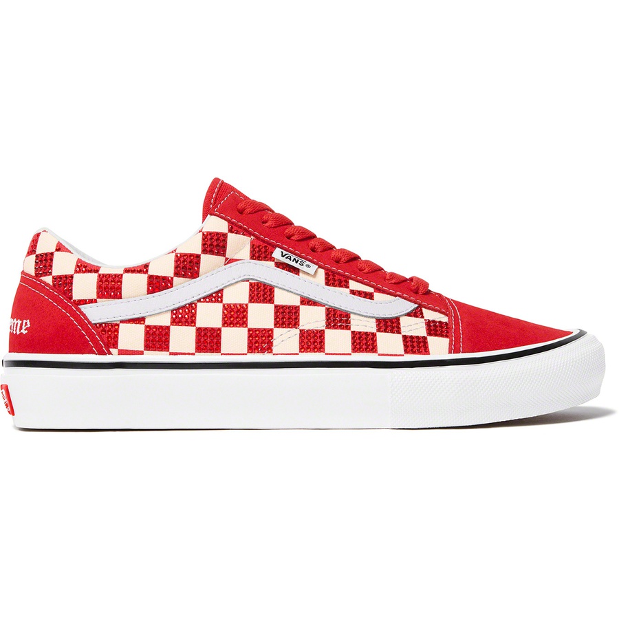 Supreme Supreme Swarovski Vans Old Skool (FW22) - Red - $298