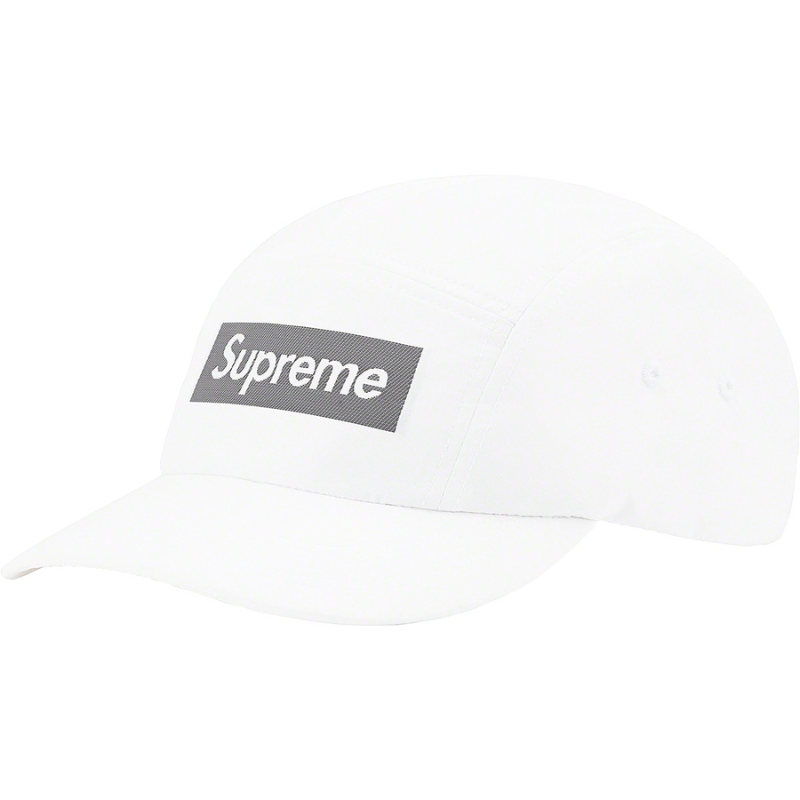 Supreme Reflective Jacquard Logo Camp Cap (FW22) - White - $58
