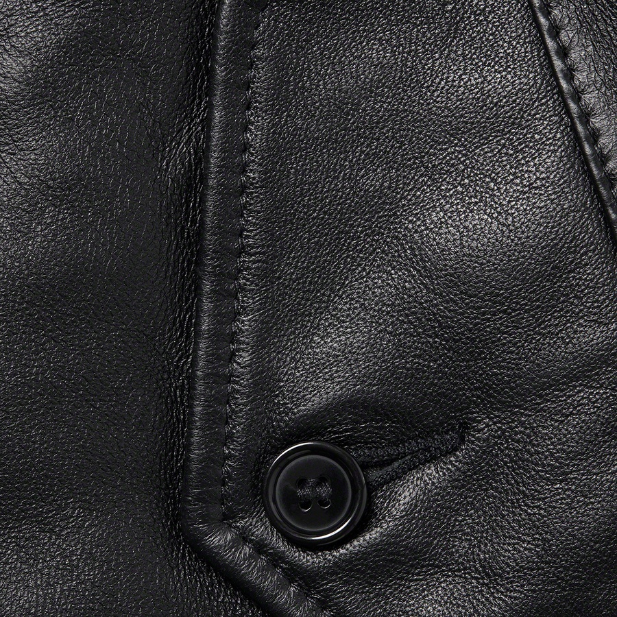 Supreme Supreme Schott Leather Trench Coat (FW22) - Black - $1498
