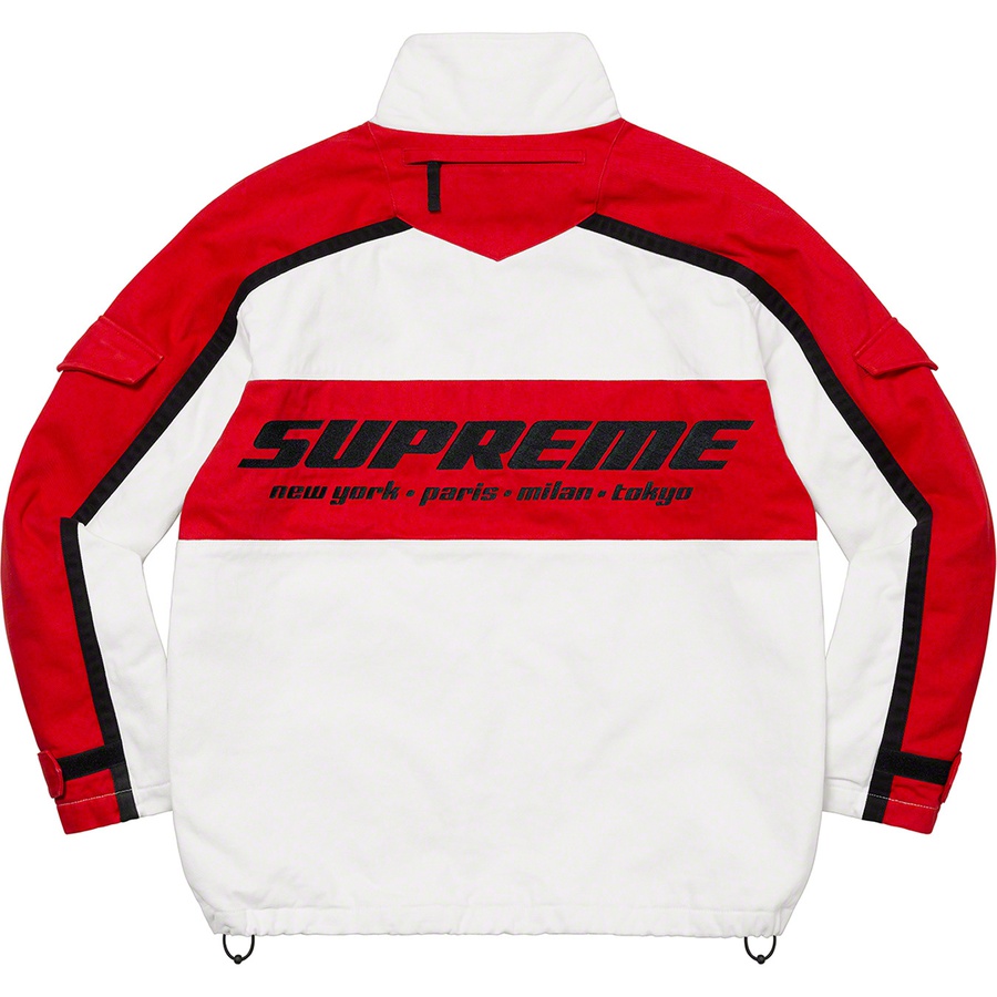 Supreme Brushed Twill Zip Jacket (FW22) - White - $238
