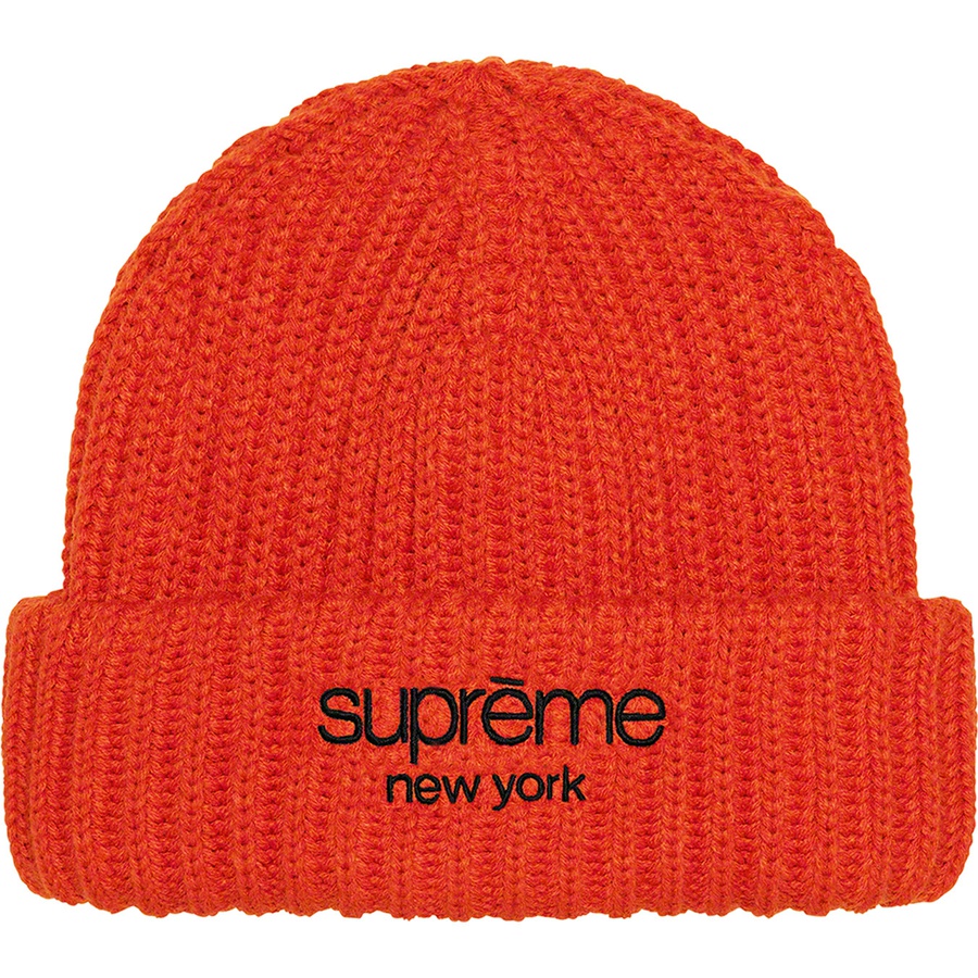Supreme Ribbed Beanie (FW22) - Burnt Orange - $38