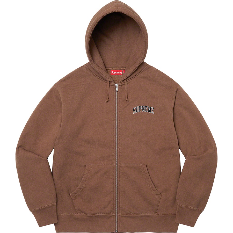 Supreme Doughboy Zip Up Hooded Sweatshirt (FW22) - Brown - $178