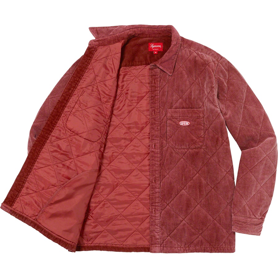 Supreme Quilted Corduroy Shirt (FW22) - Rust - $148