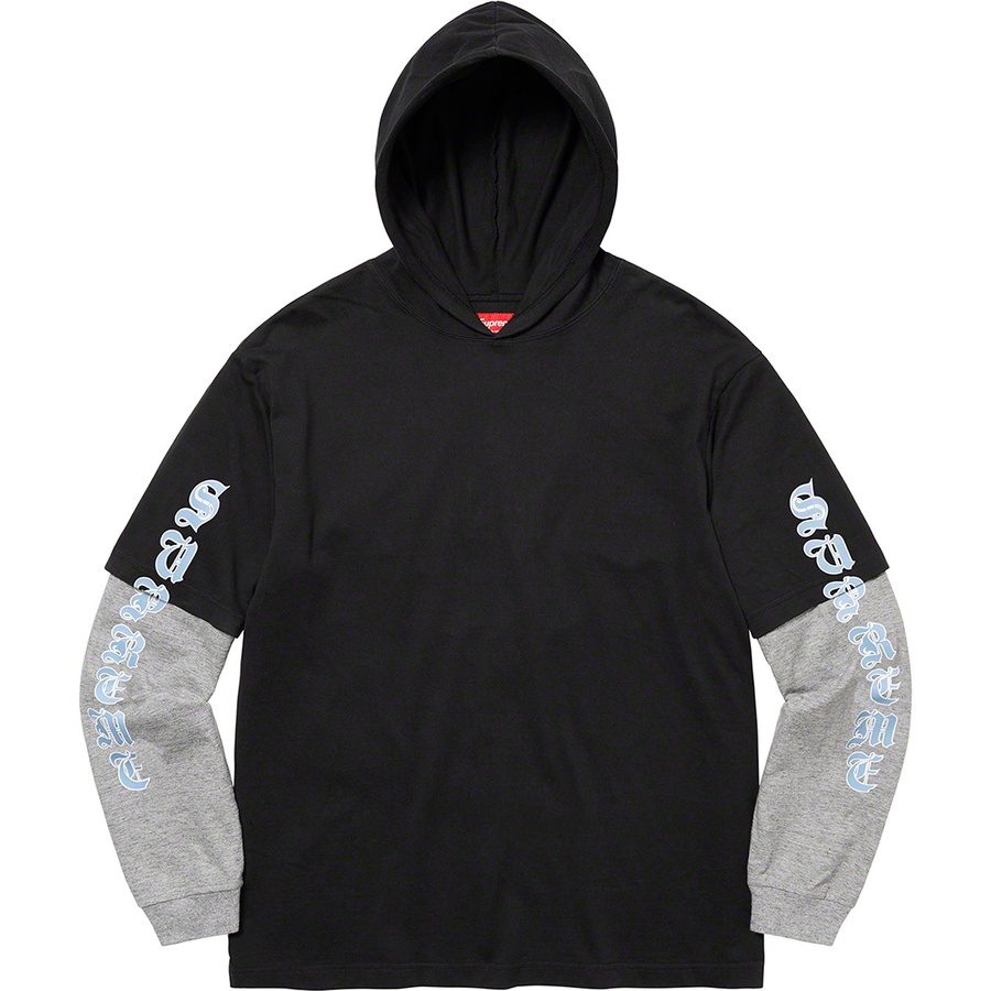 Supreme Layered Hooded L S Top (FW22) - Black - $98
