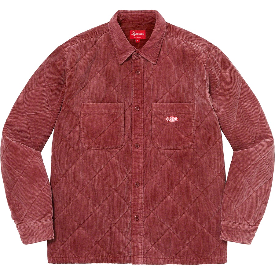 Supreme Quilted Corduroy Shirt (FW22) - Rust - $148