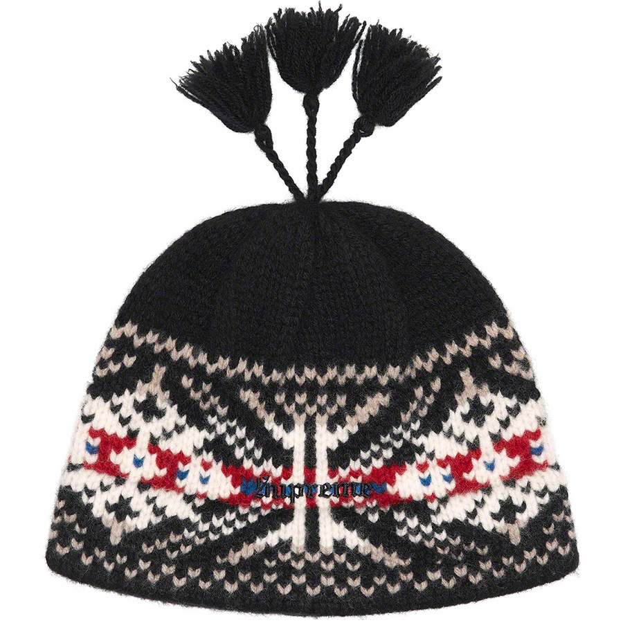 Supreme Tassel Beanie (FW22) - Black - $48