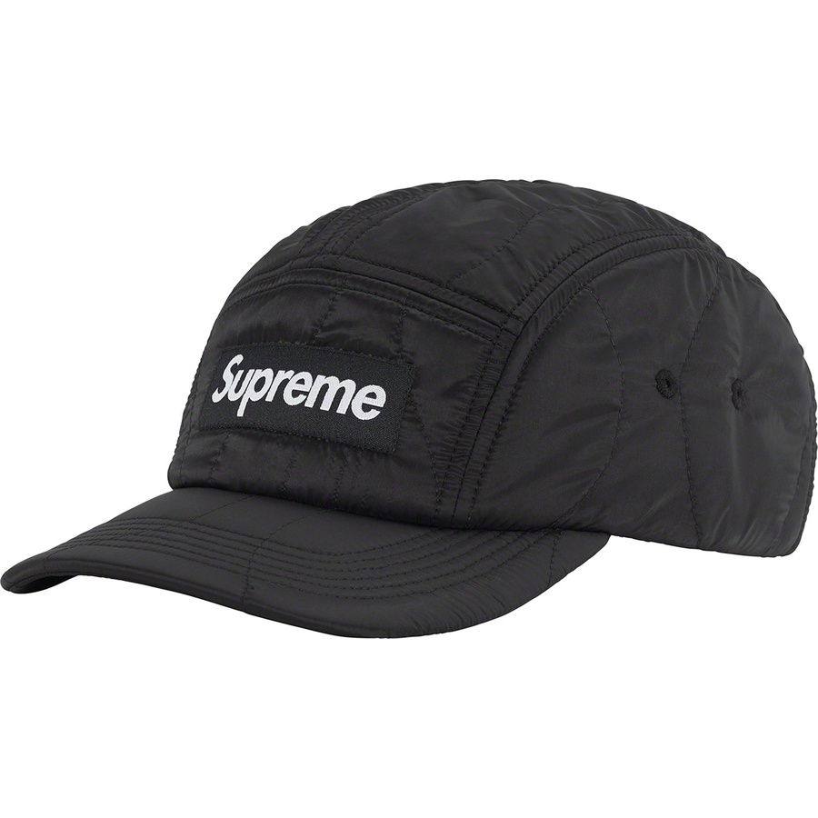 Supreme Quilted Liner Camp Cap (FW22) - Black - $54