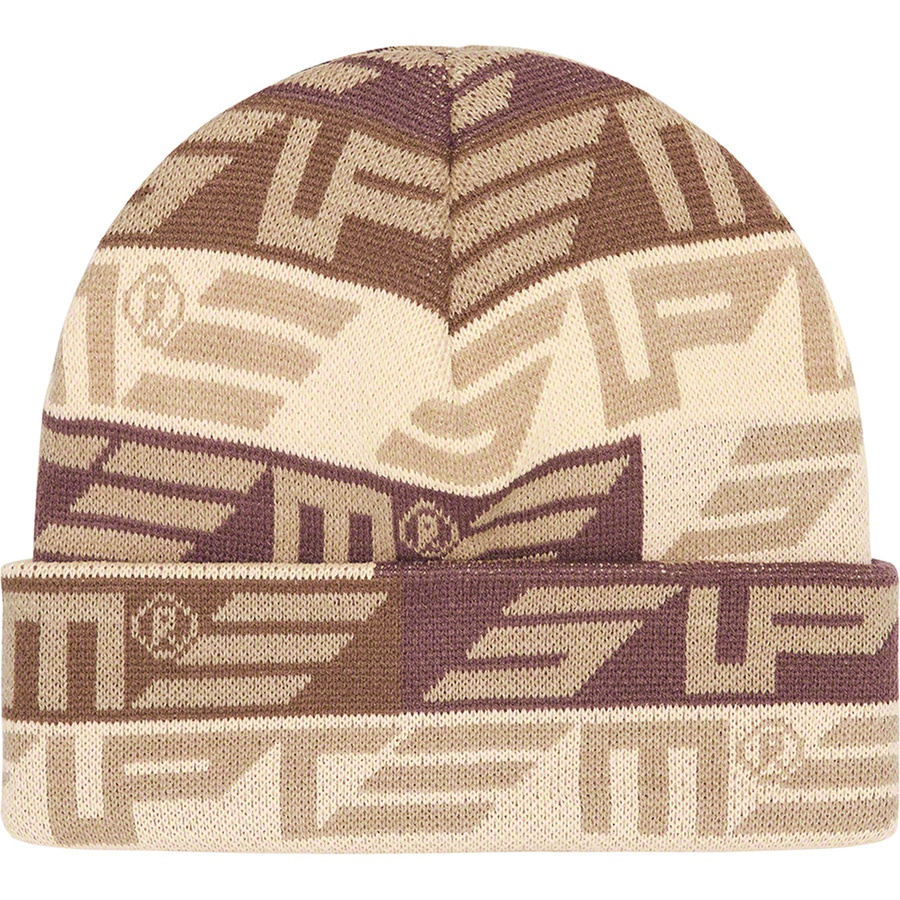 Supreme Geo Beanie (FW22) - Tan - $40