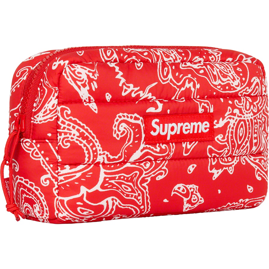 Supreme Puffer Pouch (FW22) - Red Paisley - $48