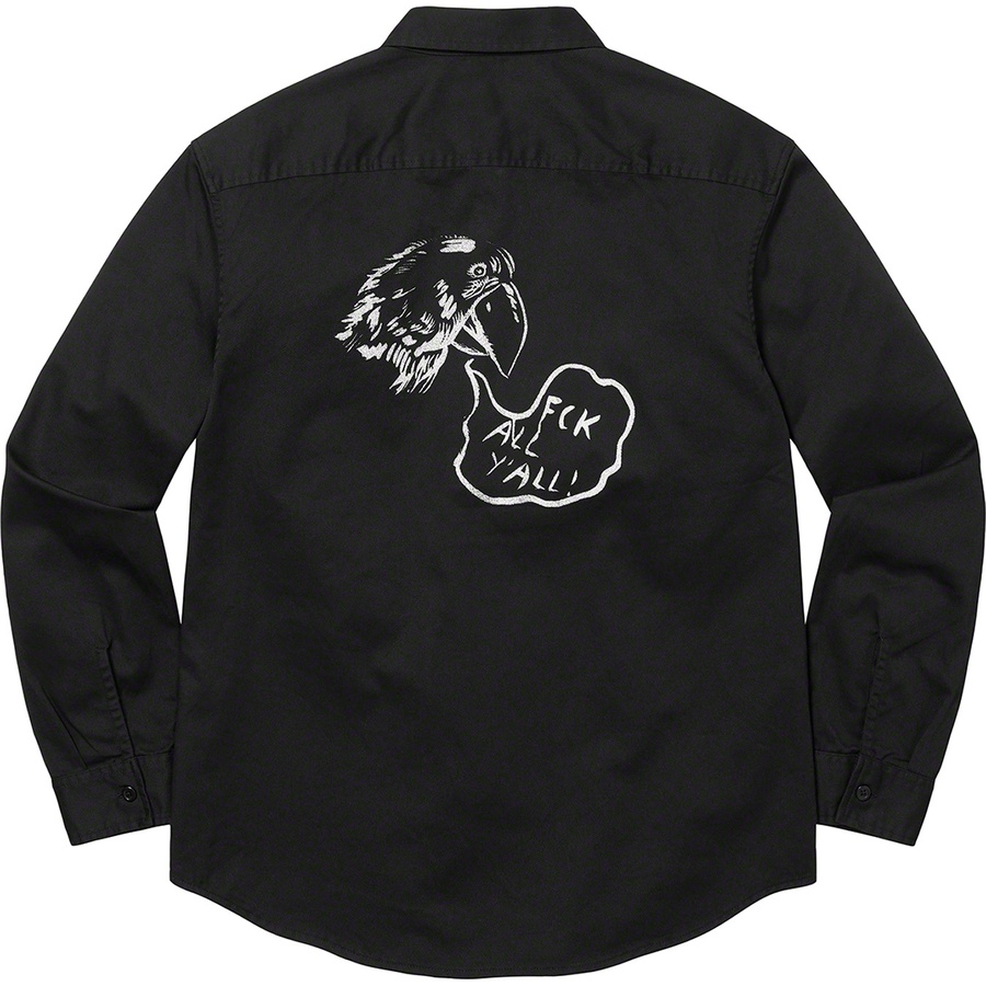 Supreme Raymond Pettibon Work Shirt (FW22) - Black - $148