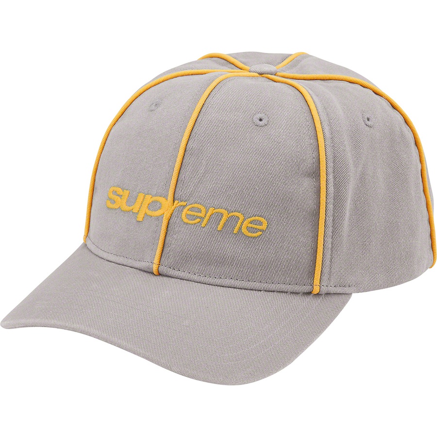 Supreme Piping 6-Panel (FW22) - Grey - $48