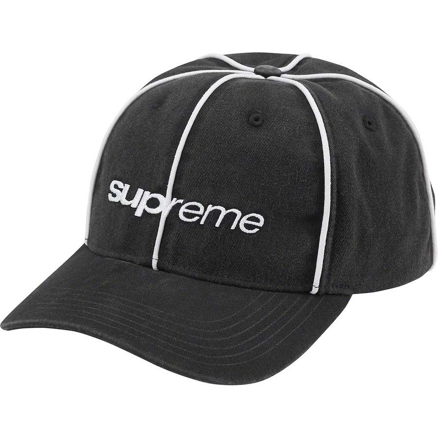 Supreme Piping 6-Panel (FW22) - Black - $48