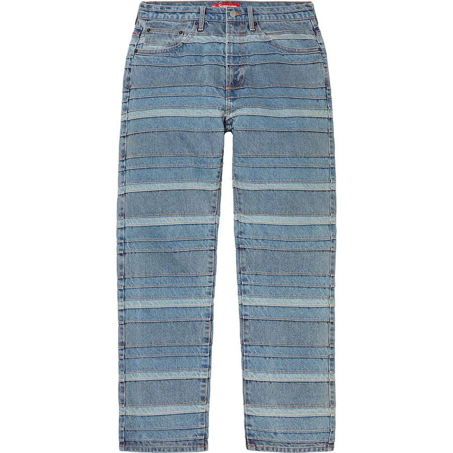 Supreme Layered Jean (FW22) - Washed Blue - $228