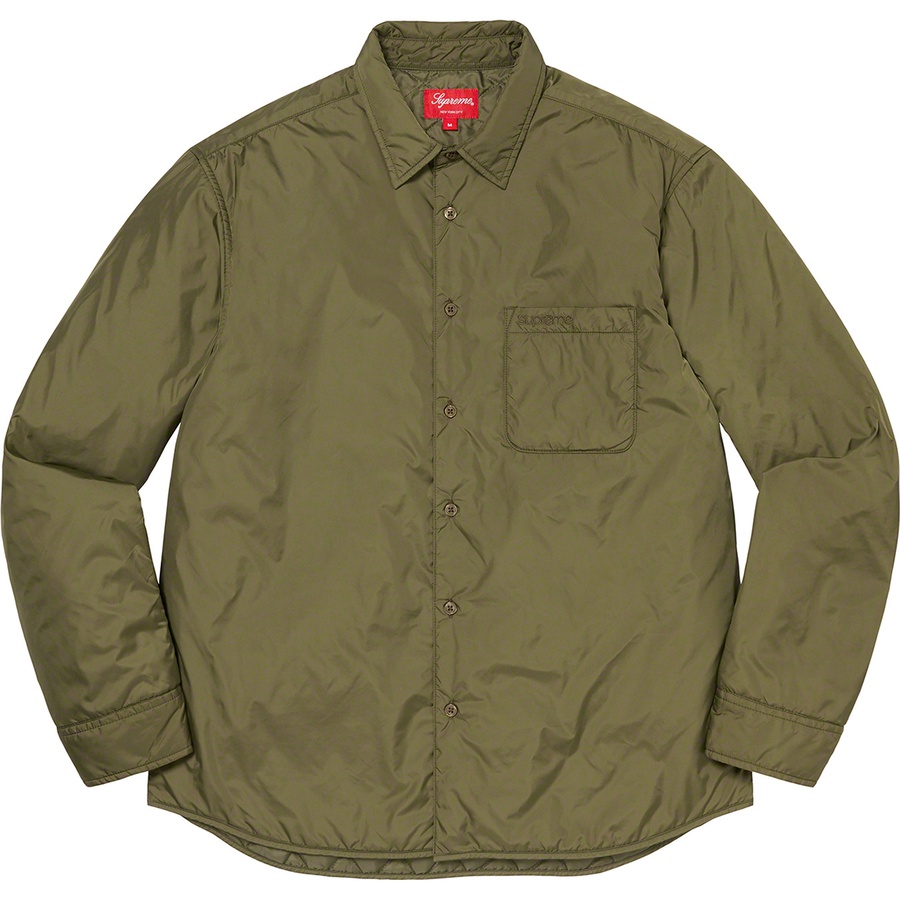 Supreme Nylon Filled Shirt (FW22) - Olive - $148