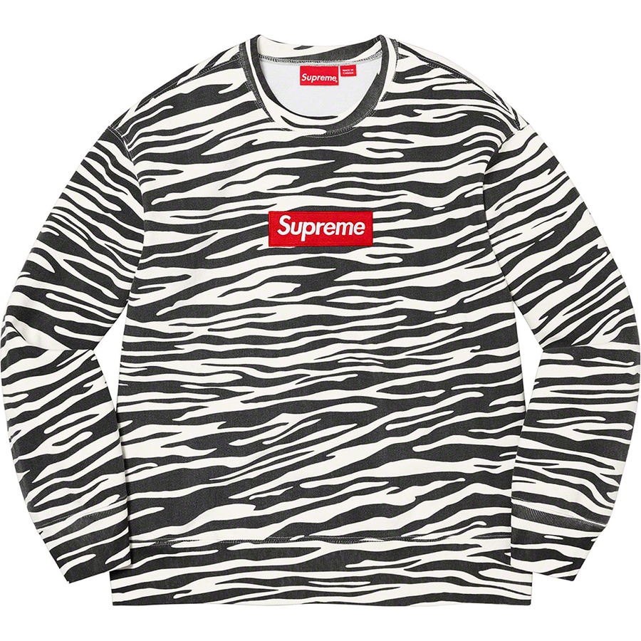 Supreme Box Logo Crewneck (FW22) - Zebra - $158
