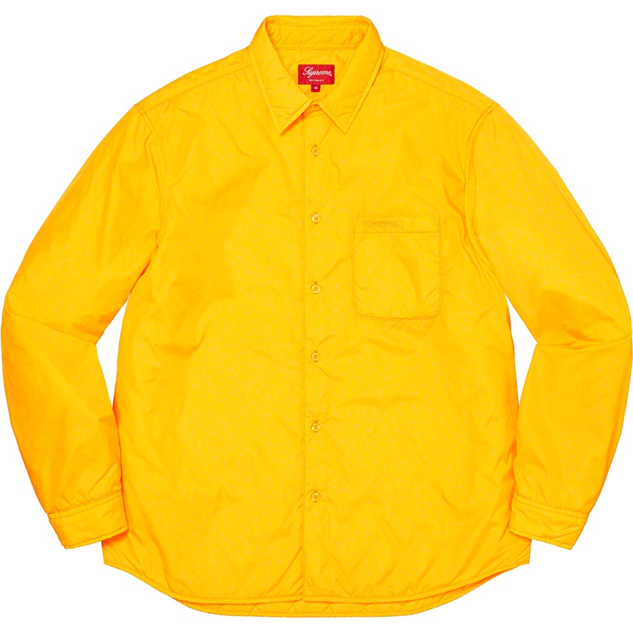 Supreme Nylon Filled Shirt (FW22) - Yellow - $148