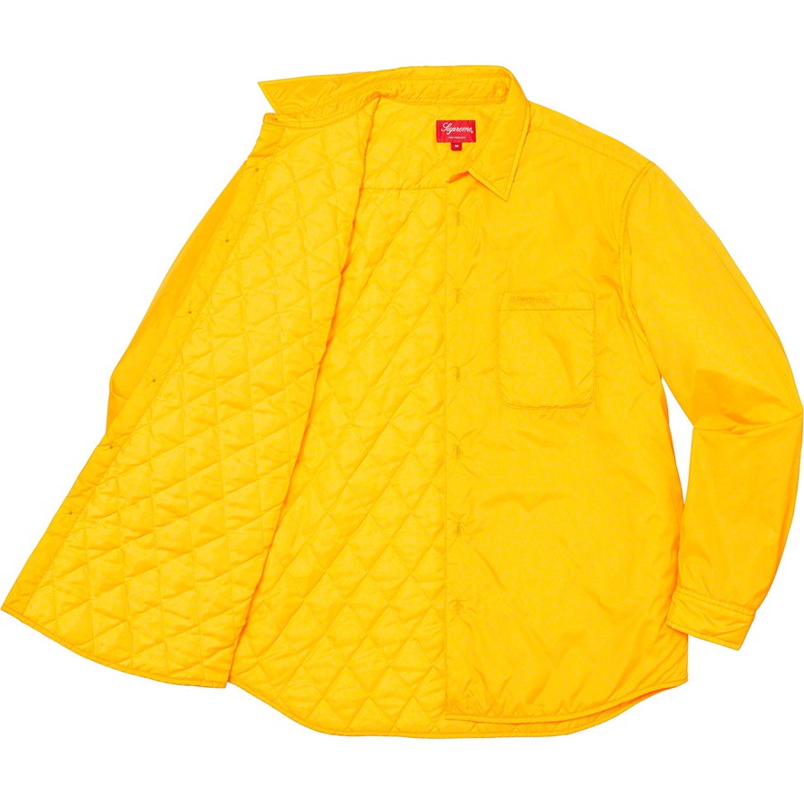 Supreme Nylon Filled Shirt (FW22) - Yellow - $148