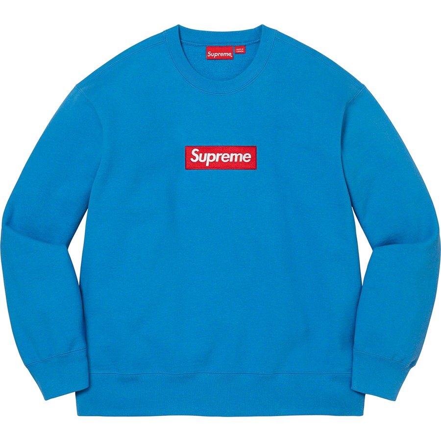 Supreme Box Logo Crewneck (FW22) - Blue - $158