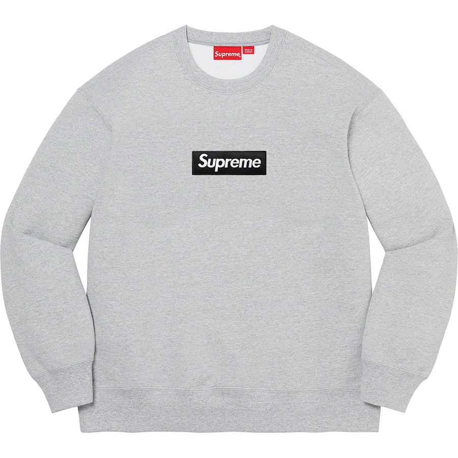 Supreme Box Logo Crewneck (FW22) - Heather Grey - $158