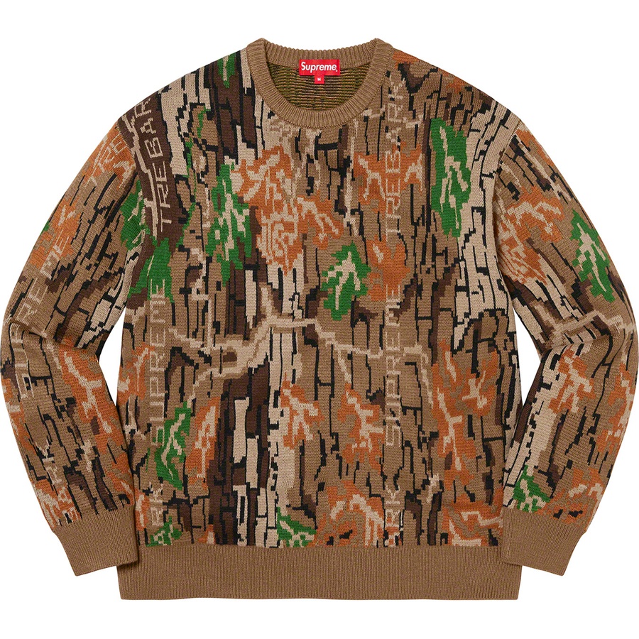 Supreme Trebark Camo Sweater (FW22) - Brown - $158