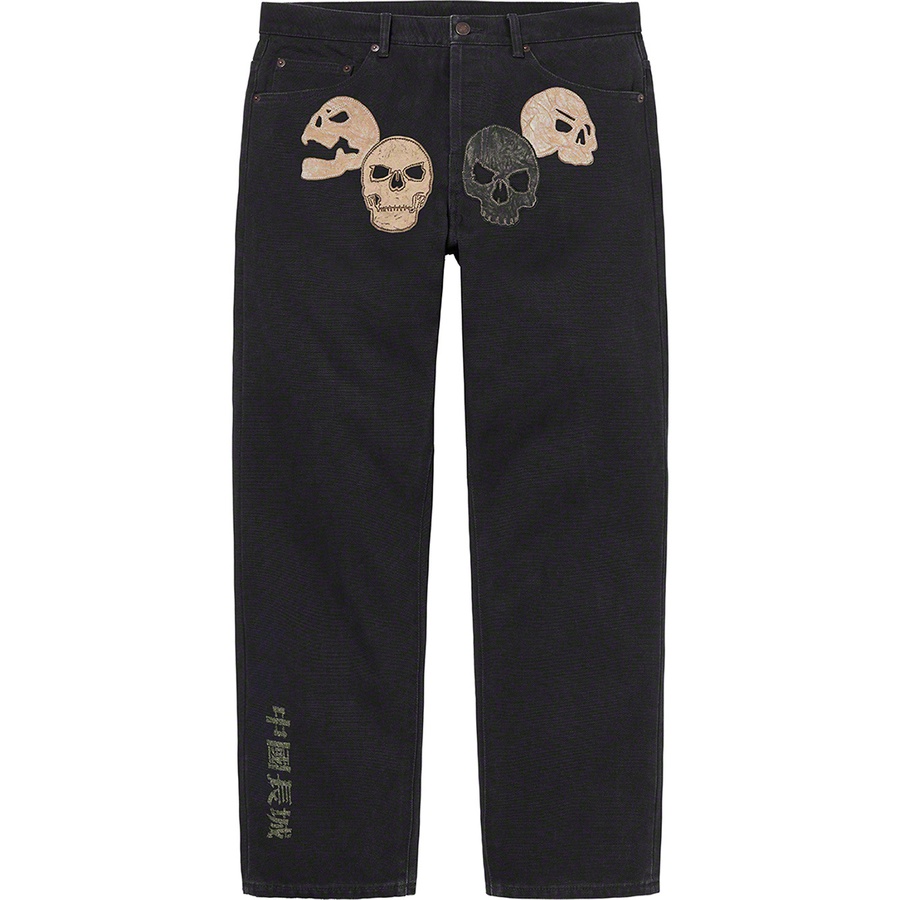 Supreme Supreme The Great China Wall Canvas 5-Pocket Jean (FW22) - Black - $268