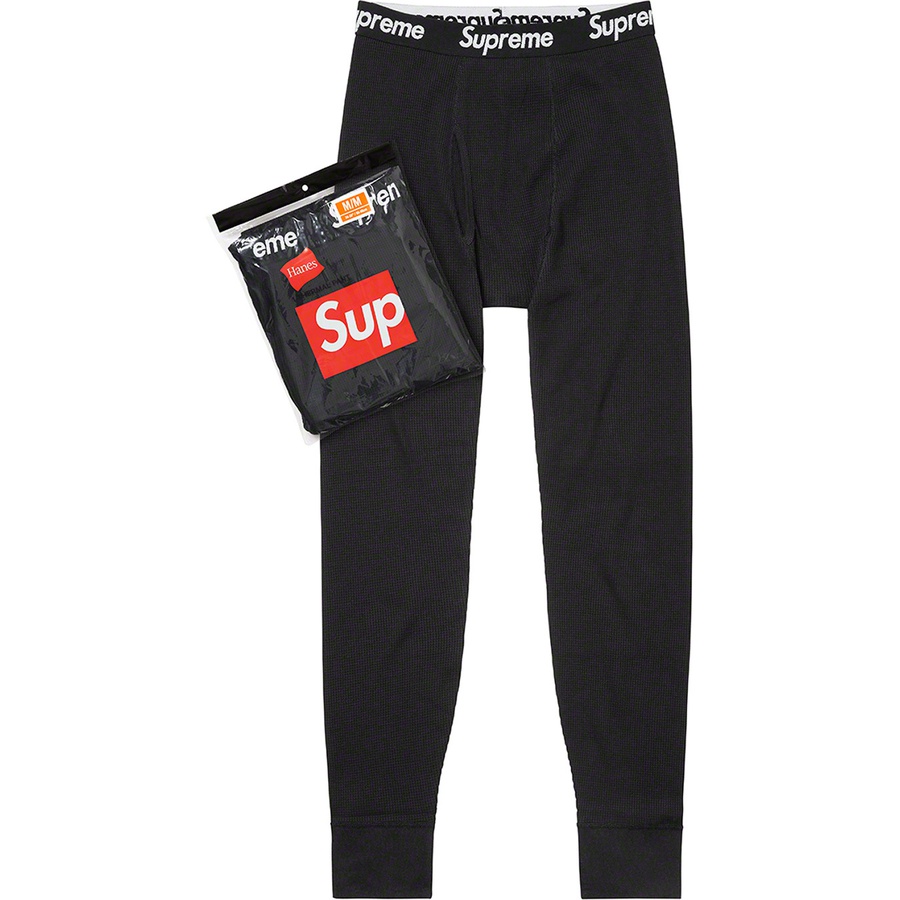 Supreme Supreme Hanes Thermal Pant (1 Pack) (FW22) - Black - $30