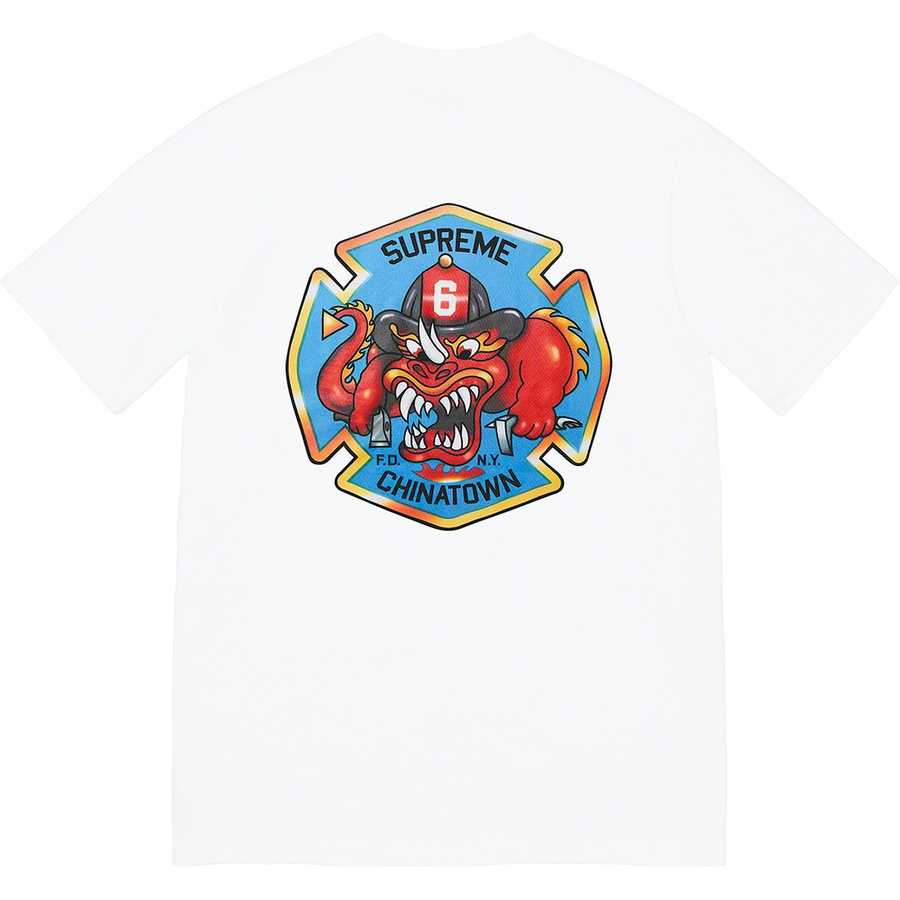 Supreme FDNY Engine 9 Tee (FW22) - White - $48