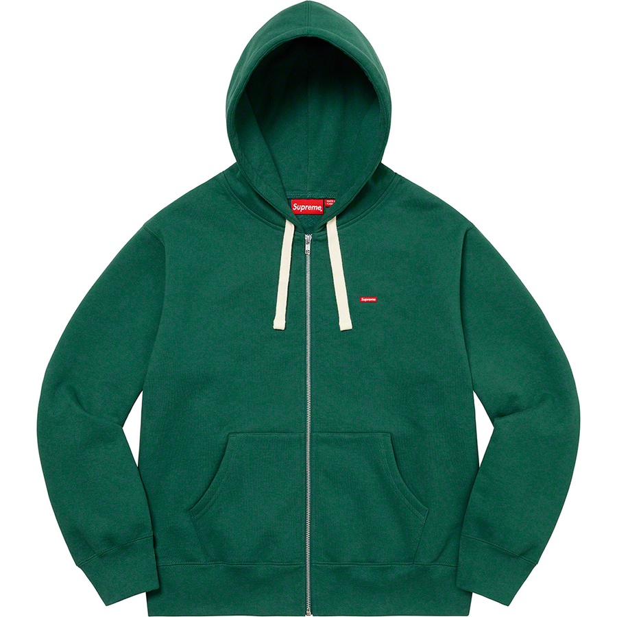 Supreme Small Box Drawcord Zip Up Hooded Sweatshirt (FW22) - Dark Green - $158
