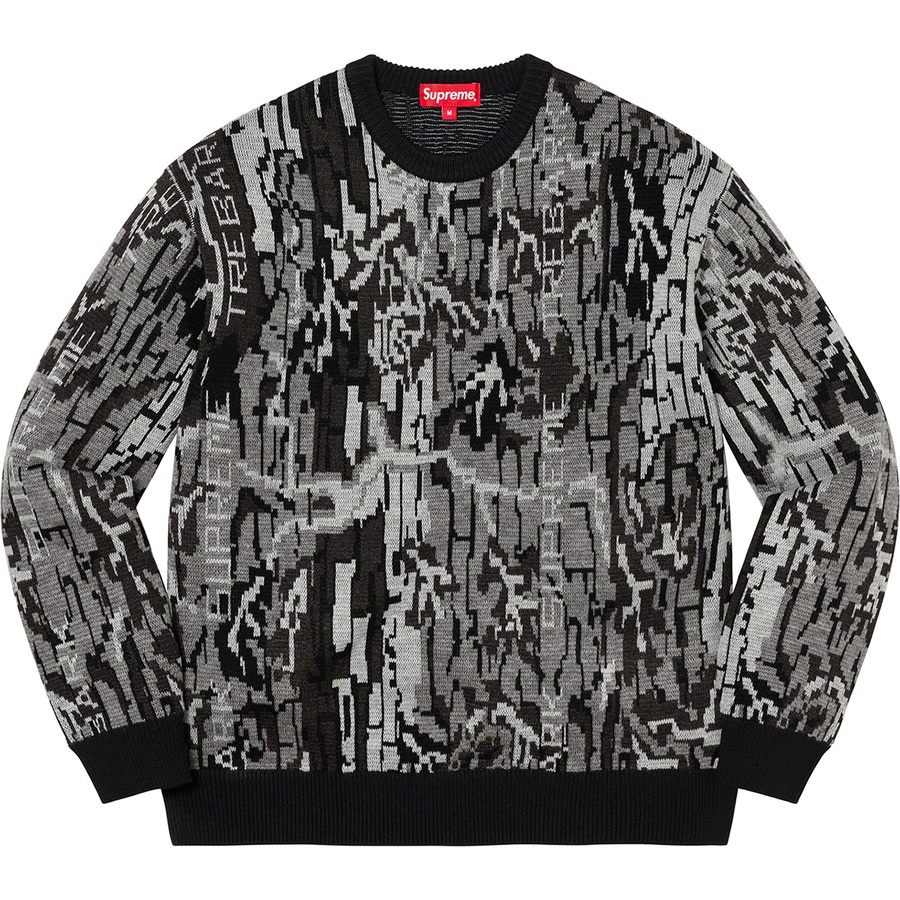 Supreme Trebark Camo Sweater (FW22) - Black - $158