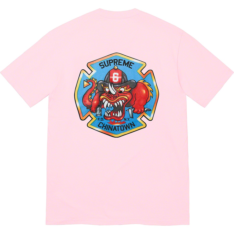 Supreme FDNY Engine 9 Tee (FW22) - Light Pink - $48