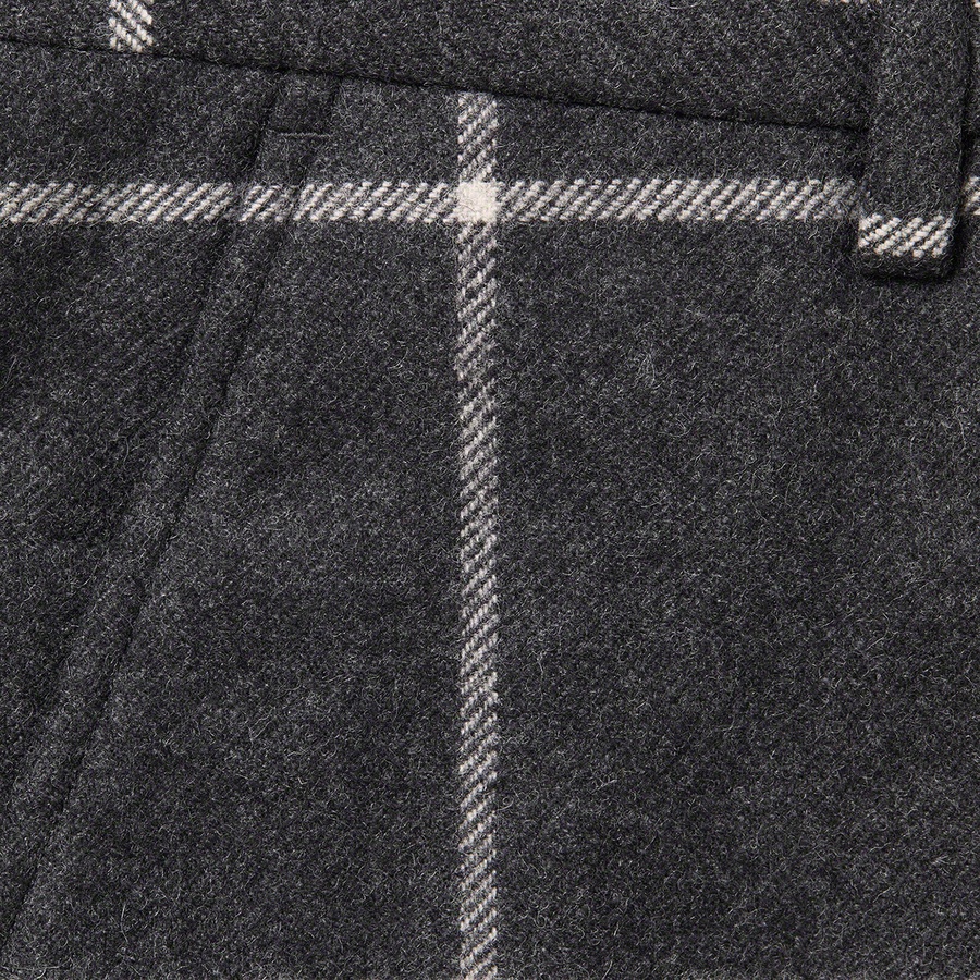 Supreme Windowpane Wool Trouser (FW22) - Black - $178