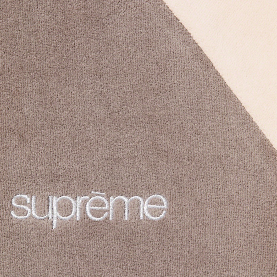 Supreme Paneled Velour L S Polo (FW22) - Light Brown - $118