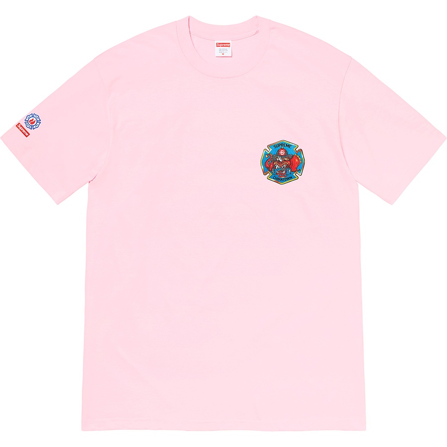 Supreme FDNY Engine 9 Tee (FW22) - Light Pink - $48