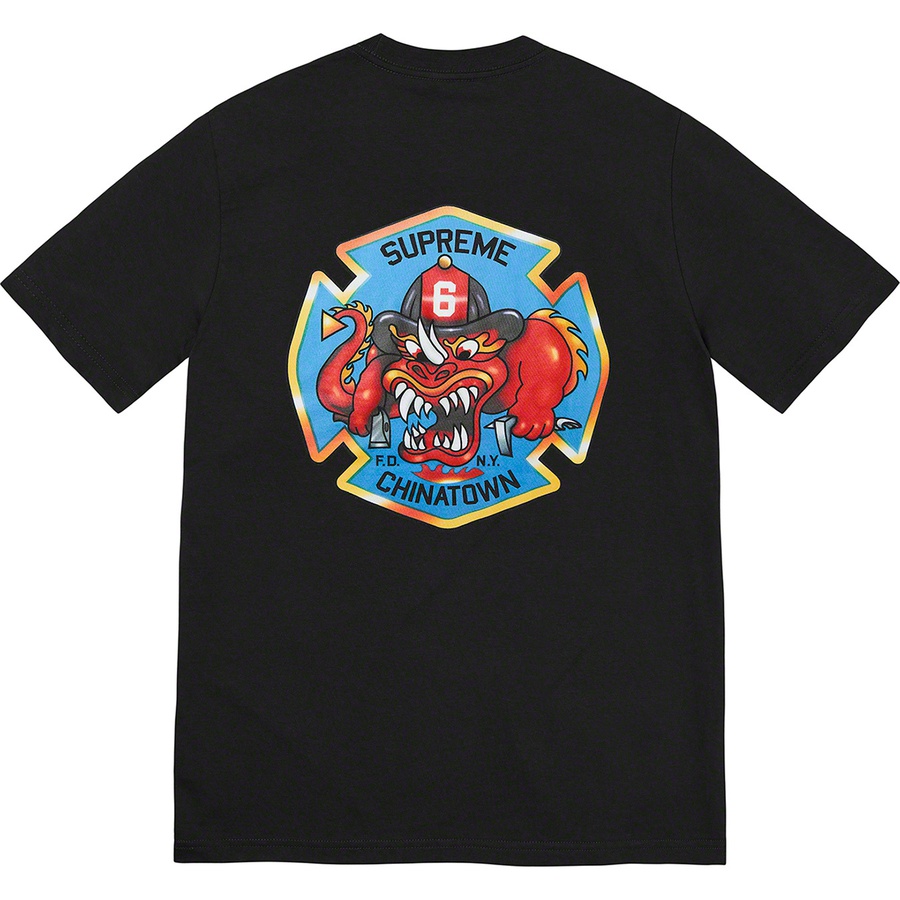 Supreme FDNY Engine 9 Tee (FW22) - Black - $48